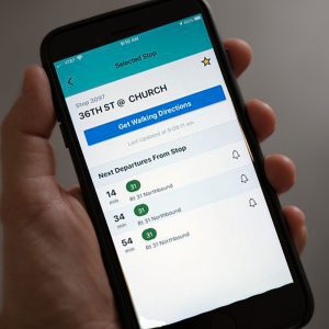 Screenshot of Palm Tran app
