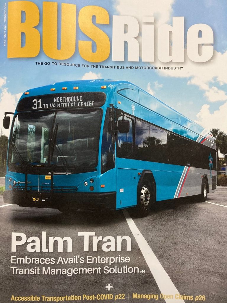 Bus Ride magazine cover with Palm Tran