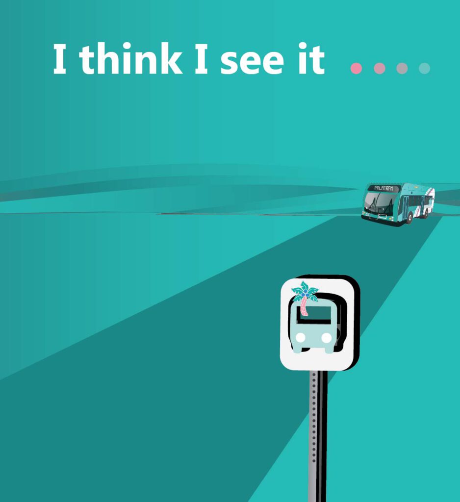 Wait at bus stop icon