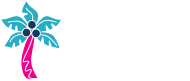 Logo featuring a stylized palm tree with blue fronds and a pink trunk next to the words "Palm Tran" on a light background.